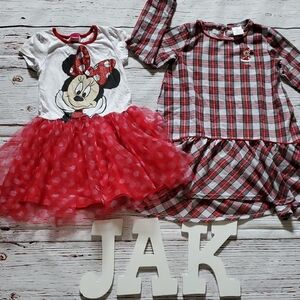 Disney Red Minnie Mouse Tutu Dress And Nightgown ❤️🖤